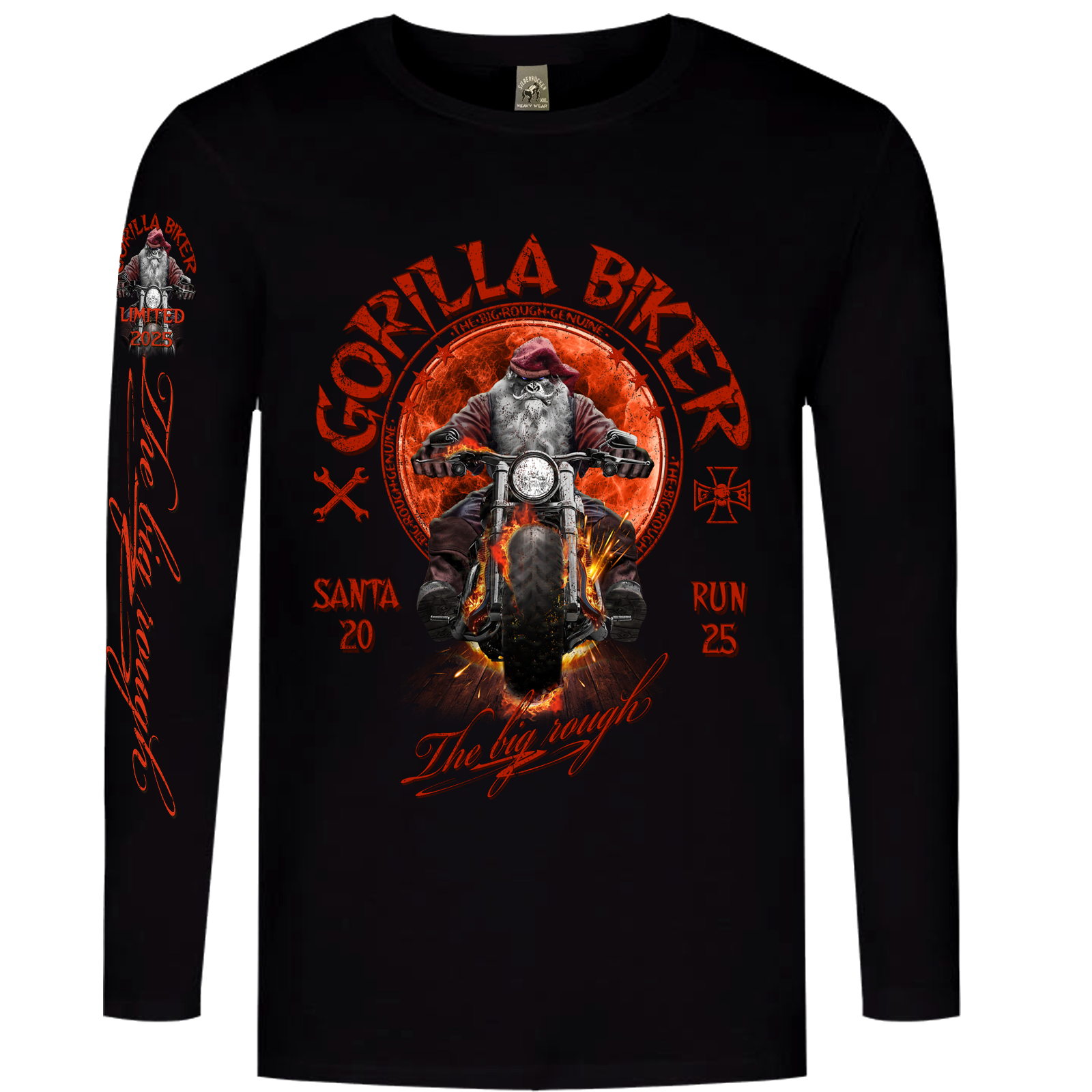 Limited Sonderdruck 2025 Longsleeve ( Gorilla Biker GB87 Santa Rider )