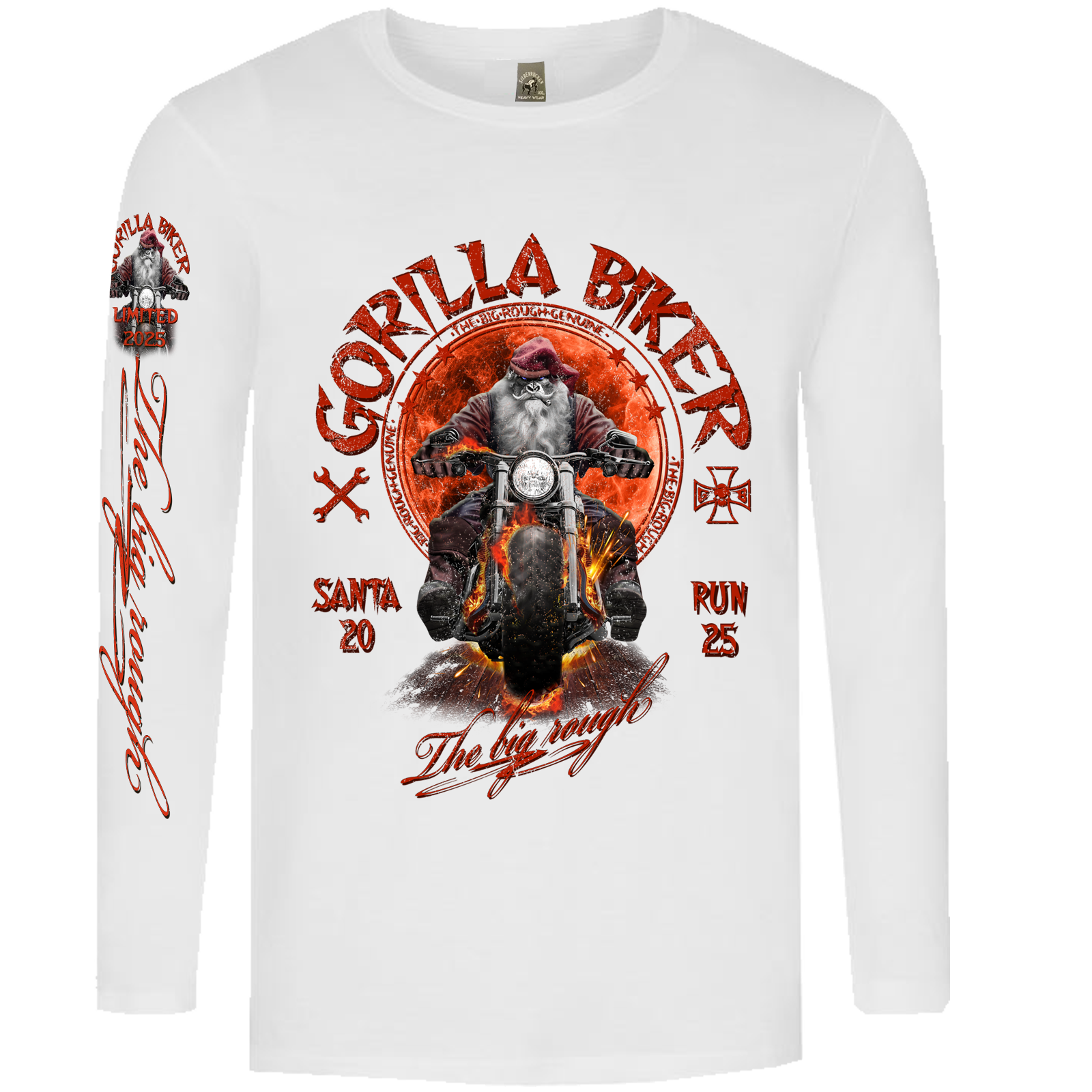 Limited Sonderdruck 2025 Longsleeve ( Gorilla Biker GB87 Santa Rider )