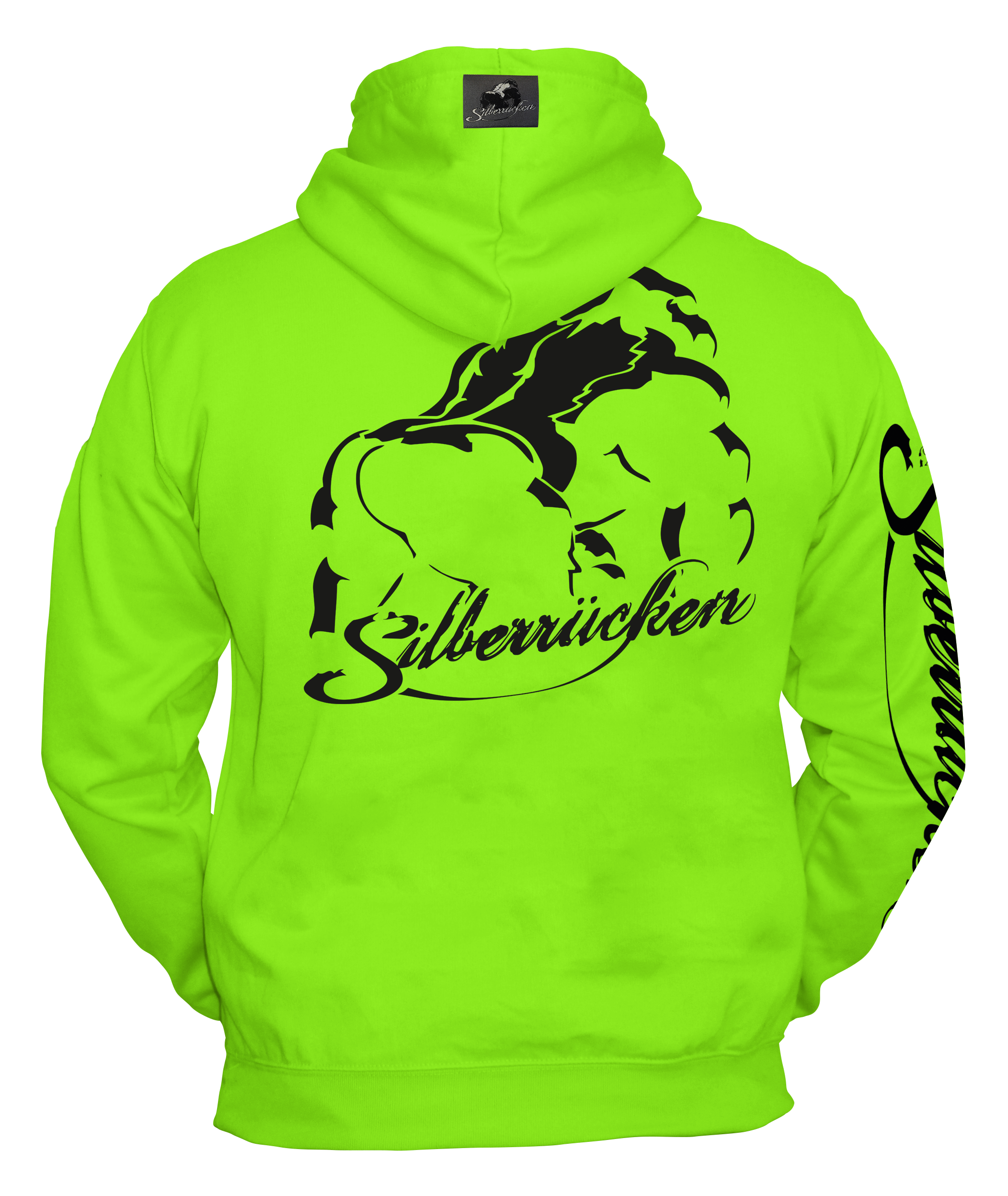 Neon Hoodie ( SR101N Silberrücken Grundmotiv )