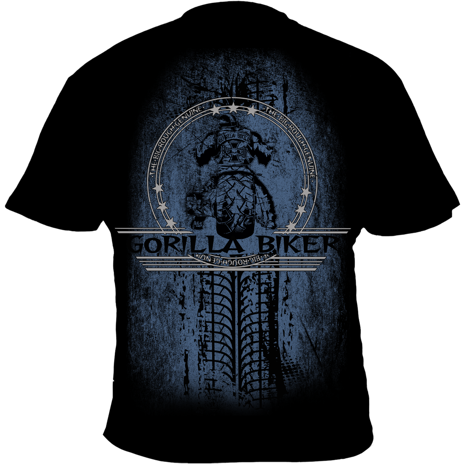 T-Shirt ( Schwarz GB45 Gorilla Biker Roadstop )