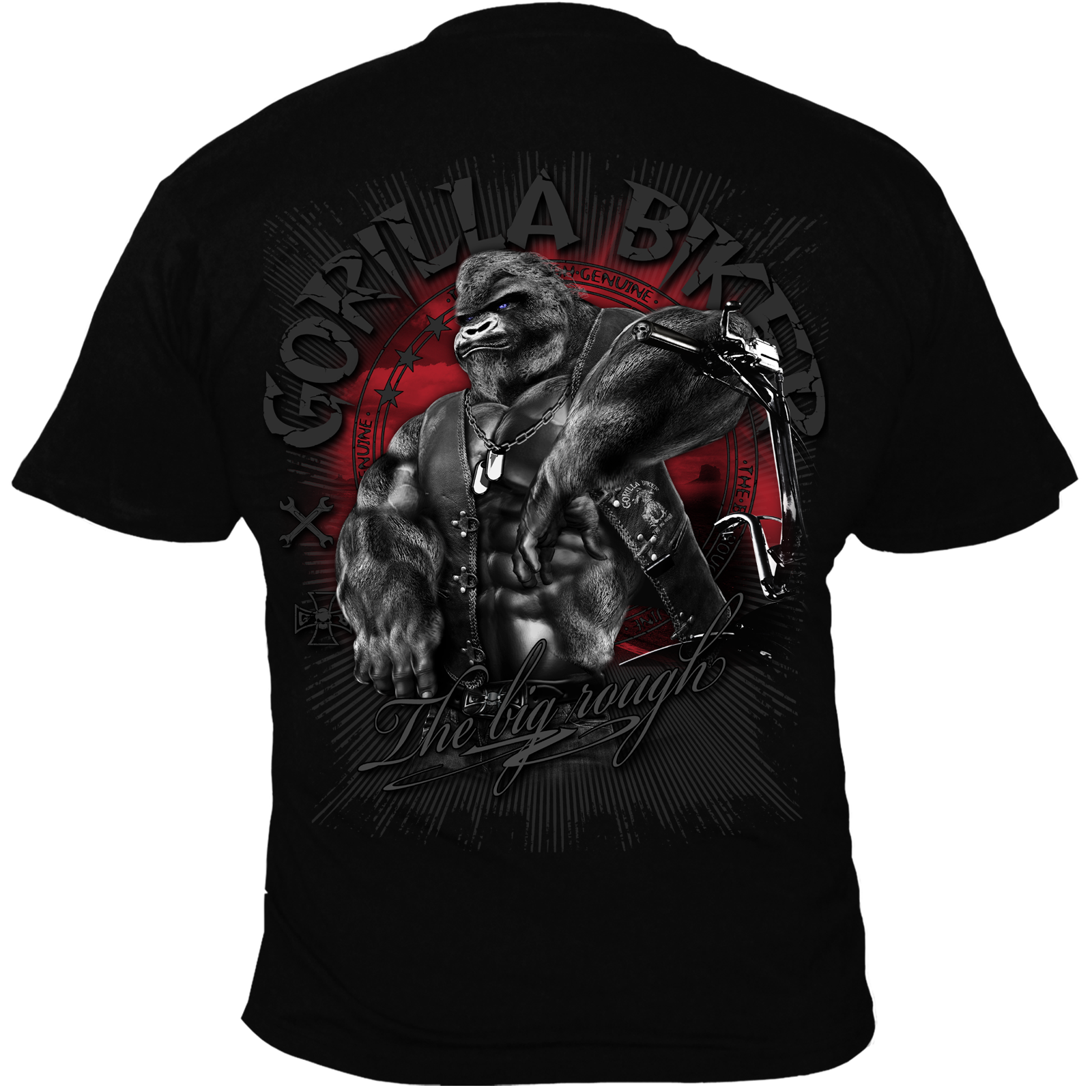 T-Shirt ( Schwarz GB45 Gorilla Biker Roadstop )