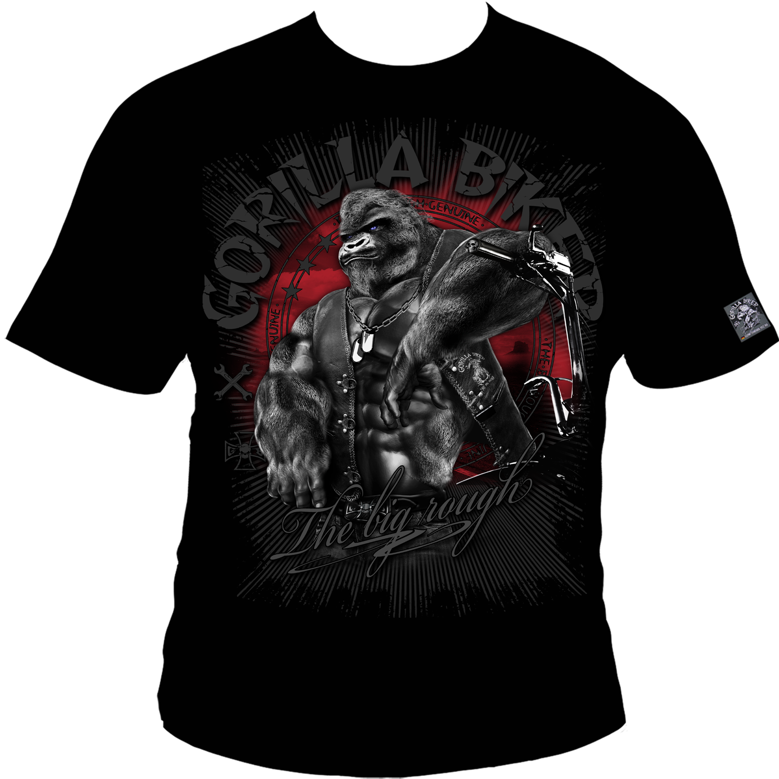T-Shirt ( Schwarz GB45 Gorilla Biker Roadstop )