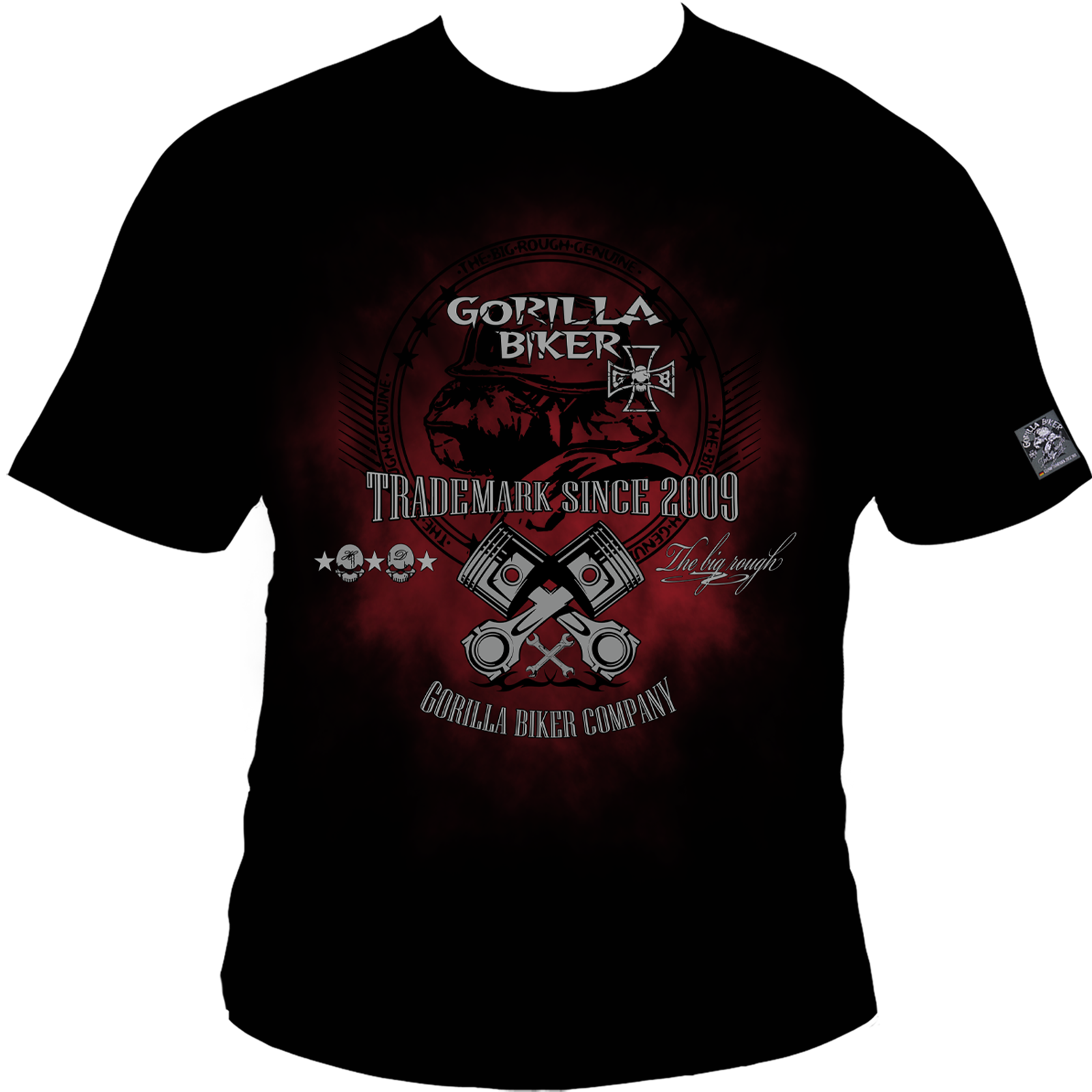 T-Shirt ( Schwarz GB45 Gorilla Biker Roadstop )
