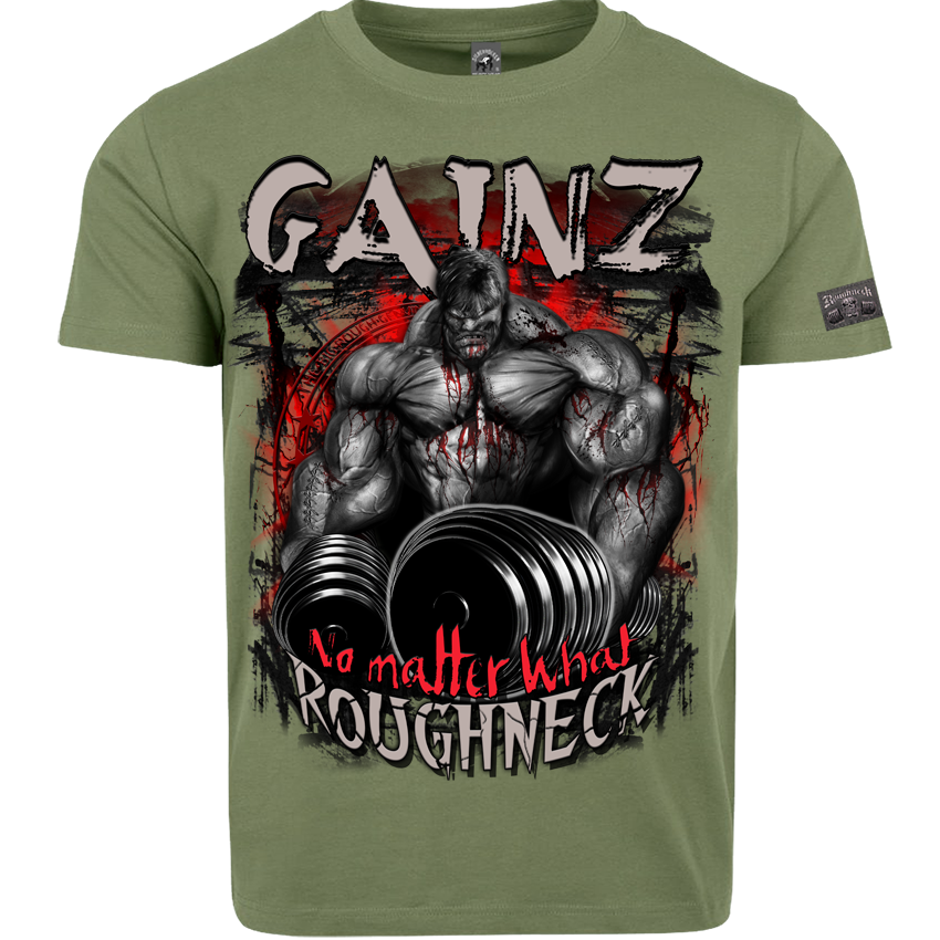 T-Shirt ( MR52 Roughneck Gainz) Frontdruck