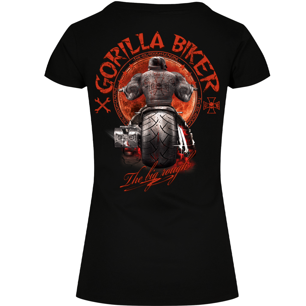 Limited Sonderdruck 2025 Damen T-Shirt ( Gorilla Biker GB87 Santa Rider  )