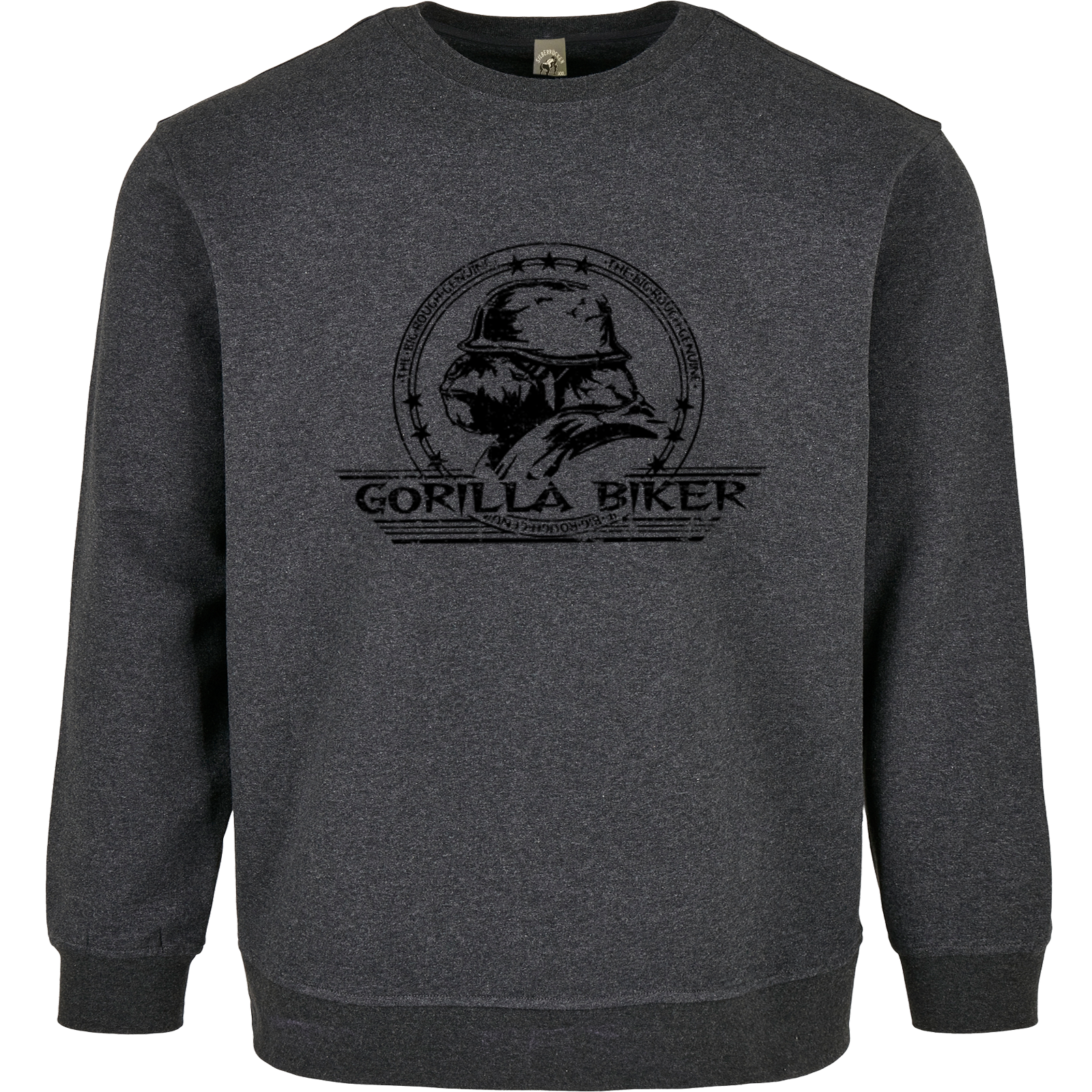 Premium Sweatshirt ( Gorilla Biker GBF Logo Flock )