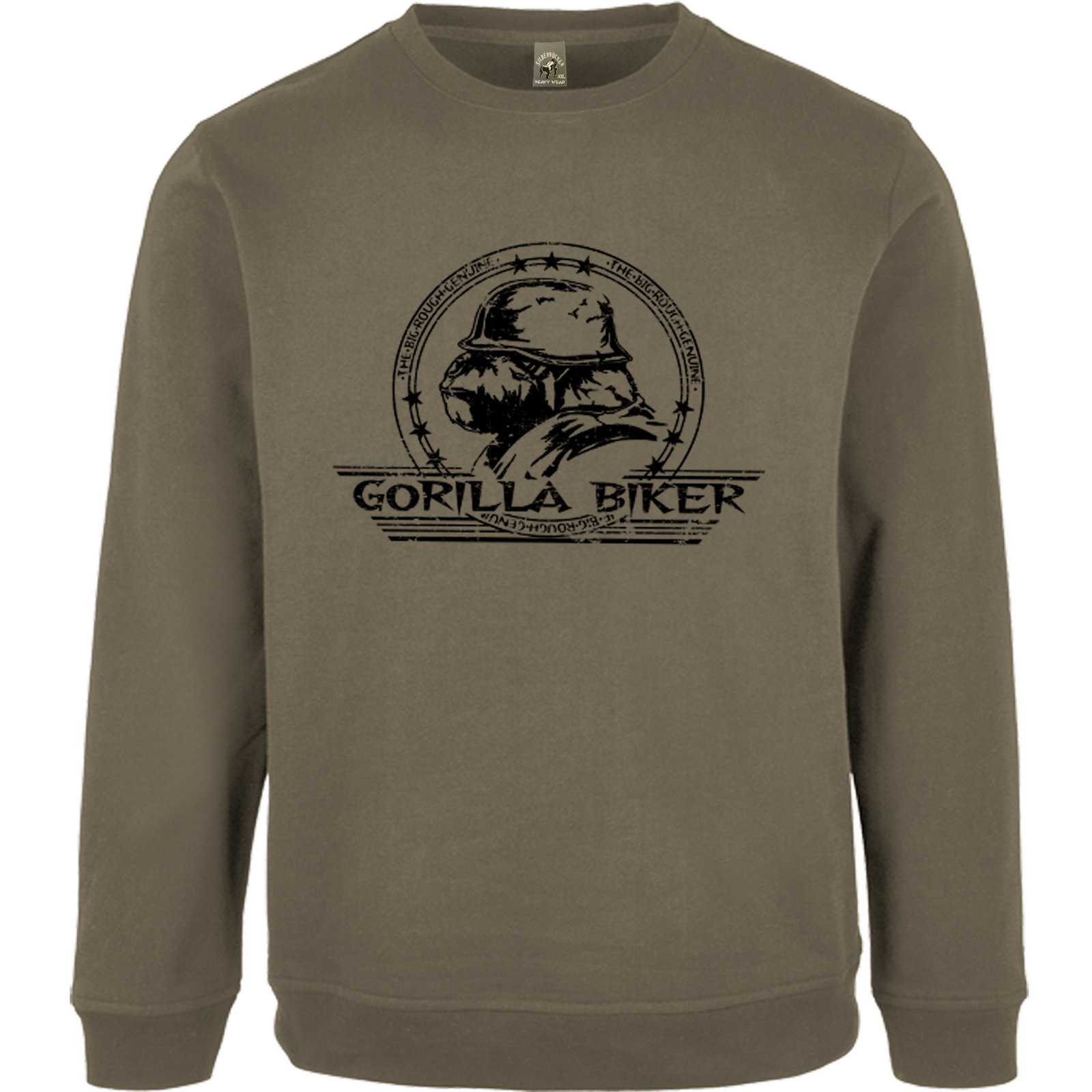 Premium Sweatshirt ( Gorilla Biker GBF Logo Flock )