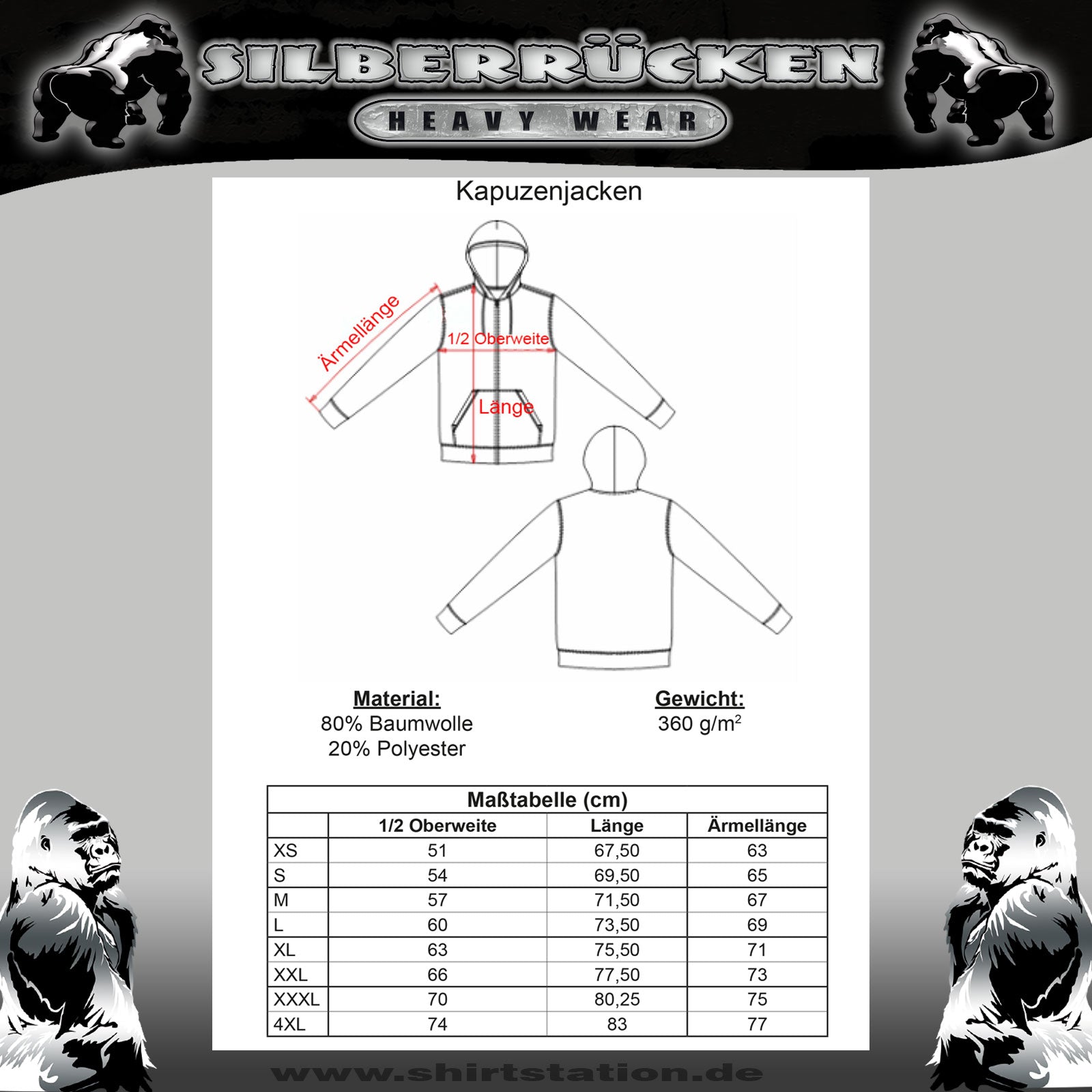 Kapuzenjacke ( GB78 Gorilla Biker Deal  )