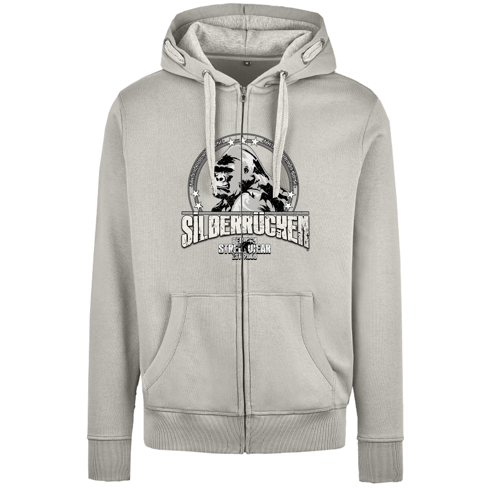 Herren Premium Kapuzenjacke ( Silberrücken SR2022L Logo )