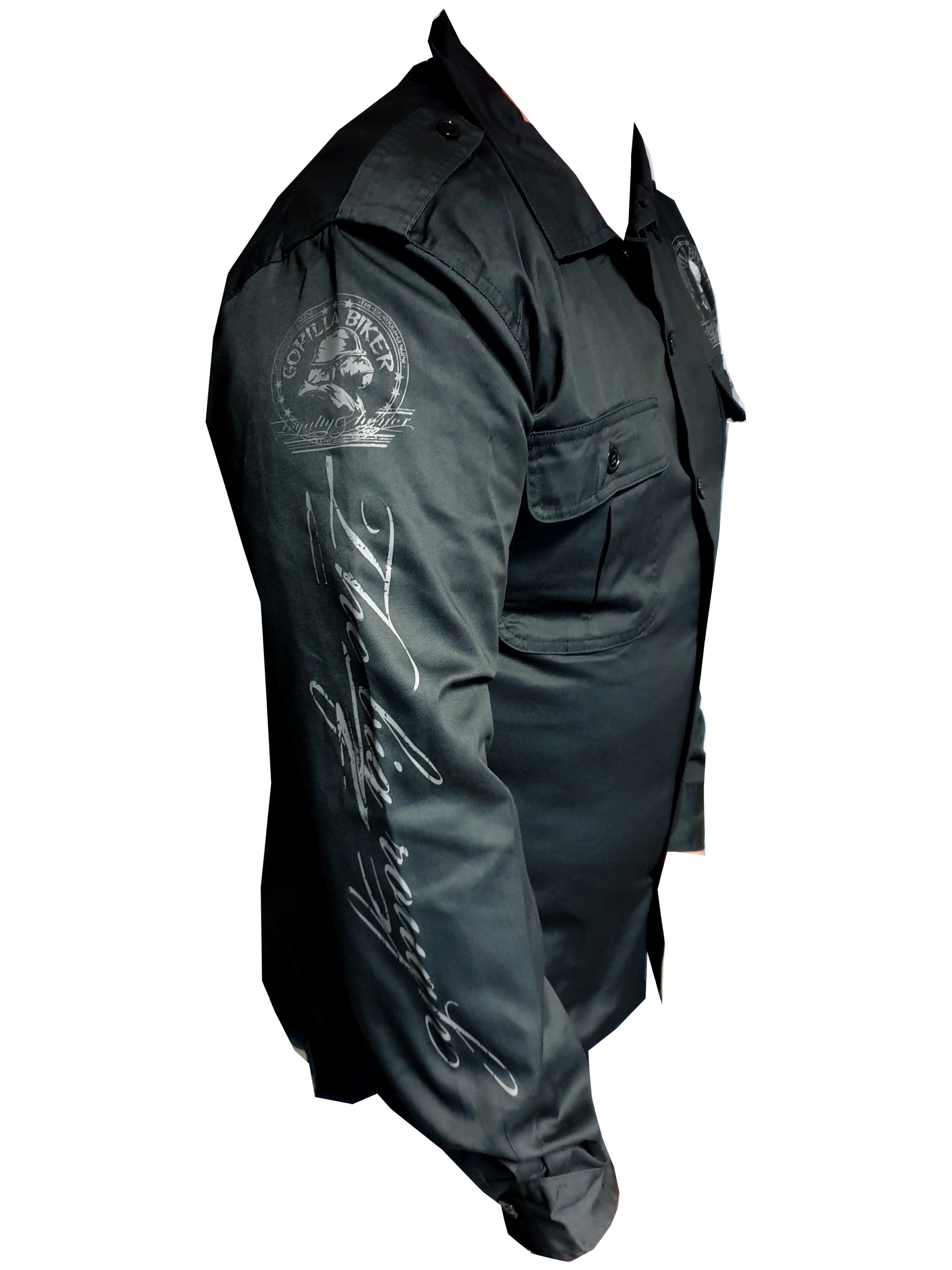 US Langarm Hemd ( GB40 Gorilla Biker Big Wheel )