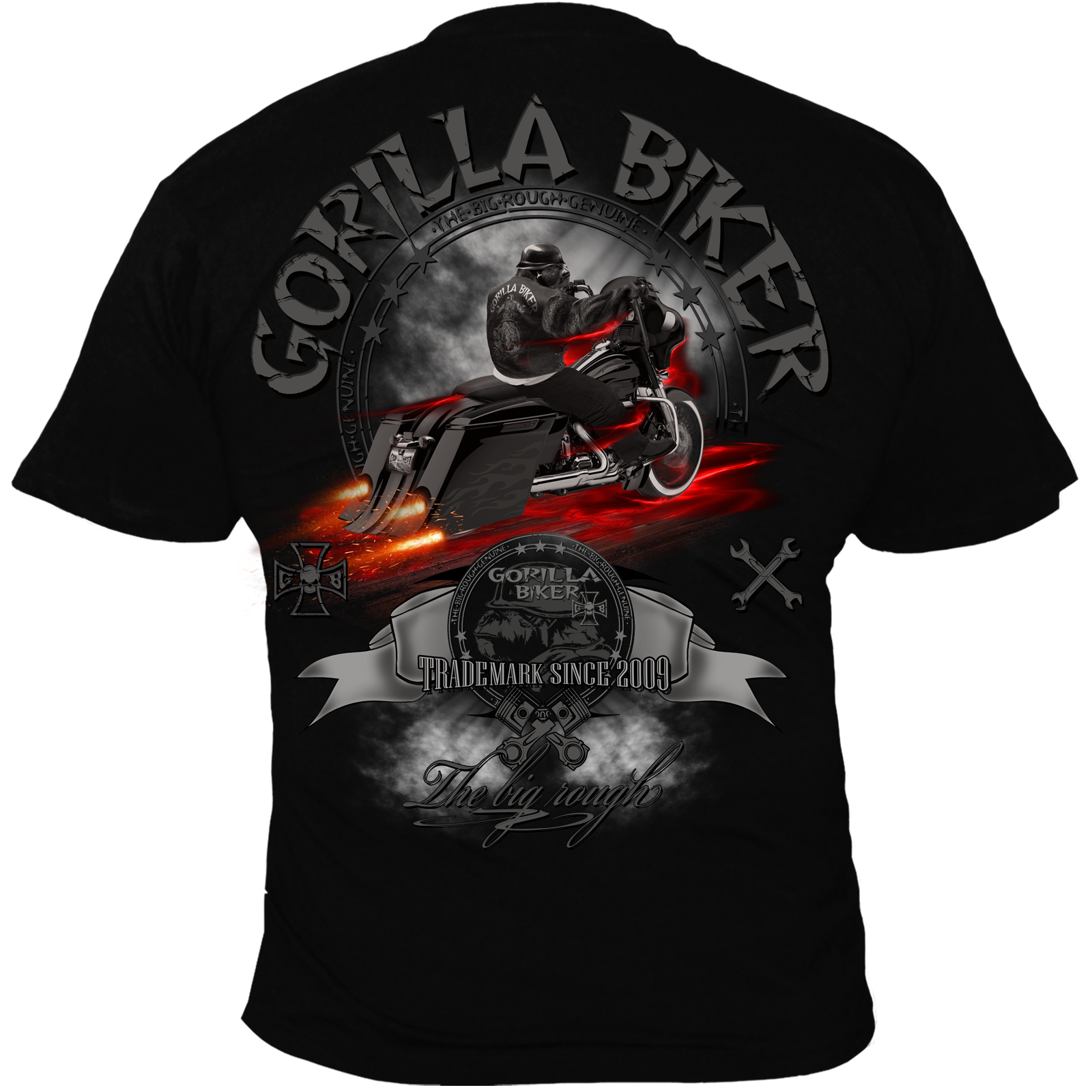 T-Shirt ( GB74R Gorilla Biker Bad Bagger )