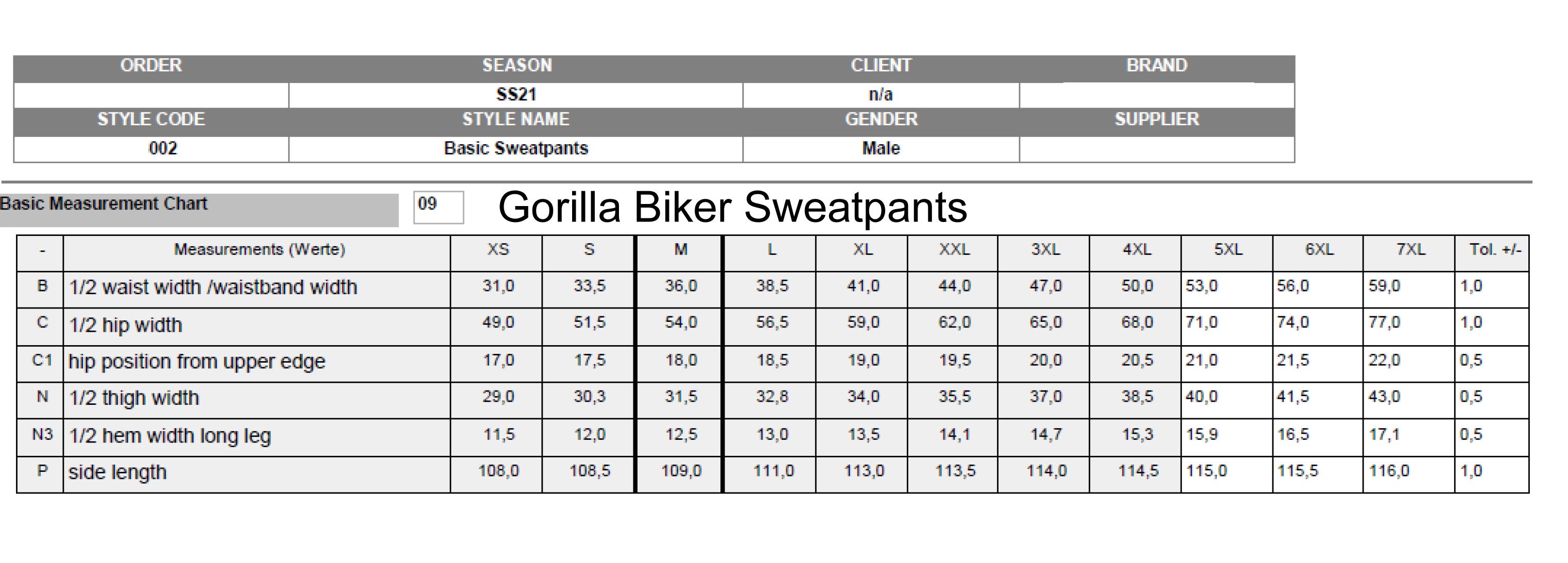 Gorilla Biker Jogginghose GB5SG